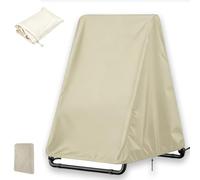 Hammock Chair Stand Cover,Waterproof Swing Seat Frame Protective with Drawstring &Buckles,420D Oxford Dustproof Hanging Swing Chair Protector for Patio(Size:420D：105*140*183cm,Color:BEIGE)