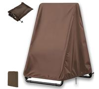 Hammock Chair Stand Cover,Waterproof Swing Seat Frame Protective with Drawstring &Buckles,420D Oxford Dustproof Hanging Swing Chair Protector for Patio(Size:420D：105*140*183cm,Color:BROWN)