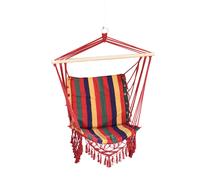 Hammock Chair Swing Colourful Striped Tree Hanging Seat Porch Indoor Outdoor Fabric Garden Furniture