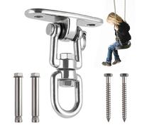 Hammock Hook: Screw Stand Hook with 360° Rotation | 400G Stainless Steel Hanging Plate | Heavy Duty Mount | Rust Proof Hardware for Chair by