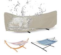 Hammock Replacement Covers,Garden Hammock Covers Waterproof Camping Hammock Rain Cover,Swinging Hammock Covers for Outdoor Hammocks and Double Hammocks with Stand(Size:210D-285x80x17cm,Color:Off-white