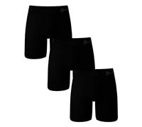 Hammock Support Long Leg Boxer Briefs for Men | Anti-Chafing, Moisture Wicking, Breathable 3 Pack, Black, S