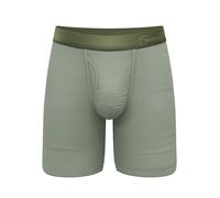 Hammock Support Long Leg Boxer Briefs for Men | Anti-Chafing, Moisture Wicking, Breathable, Olive Green, L