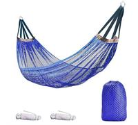 Hammock Ultra-Light Travel Camping, Outdoor Hammock, 450lbs Load Capacity, Breathable, Portable Nylon Fabric Hammock Set, Multifunctional Outdoor Indoor Garden Hiking Beach (Blue)