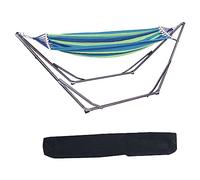 Hammock with Stand, Foldable Hammock Stand Height Ajustable Swing Hammock with Portable Carrying Bag for Patio, Garden Or Indoors Max Load 200kg Silver