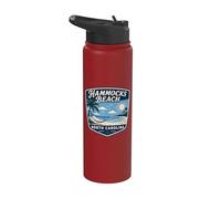 Hammocks Beach North Carolina Beach Vacation Summer Stainless Steel Insulated Water Bottle