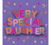 Hammond Gower Birthday Card for Daughter - Heart Design - Foil Finish with Embellishments - Vibrant Birthday Greeting Card for a Very Special Daughter - For Her