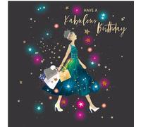 Hammond Gower Birthday Card for Women - Luxury Feminine Design - Have a Fabulous Birthday - Special Finish with Gem Embellishments - Happy Birthday Card for Her