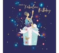 Hammond Gower Birthday Card for Women - Luxury Feminine Design - Have a Fabulous Birthday - Special Finish with Gem Embellishments - Happy Birthday Card for Her