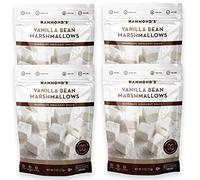 Hammond’s Candies Gourmet Marshmallows - Vanilla Bean | Great for Snacking, Hot Chocolate, S’mores, Baking | Gluten-Free, Kosher, Handcrafted in the USA | 4 Pack