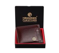 HAMMONDS FLYCATCHER Genuine Leather Wallet for Men - RFID Protected, Brown, Classic Bi-Fold Wallet with 6 Card Slots, 1 Coin Pocket, Hidden Pockets