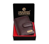 HAMMONDS FLYCATCHER Leather Ladies Wallet for Woman with 9 Debit/Credit Card Slots, 1 SIM Card & Micro SD Slot - Clutch Purse for Women Wallet, Zipper Pocket, RFID Protected Purse for Woman - Brown