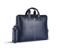 HAMMONDS FLYCATCHER Men's's Leather Laptop Messenger Bag LB106BU,ue Royal Blue