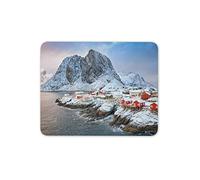 Hamnoy Fishing Village Norway Mouse Mat Pad - Lofoten Fjord Computer #16380