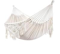 Hamock 150x200 Cm Handmade Boho Large Brazilian Macrame Fringe 1 Person Double Deluxe Hammock Swing Net Chair Garden Hammock