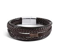 Hamoery Leather Bracelet for men Jewelry Braided Cord Bracelets Men's Wristband with Personality the Gift For Dad Son Boyfriend