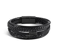 Hamoery Leather Bracelet for men Jewelry Braided Cord Bracelets Men's Wristband with Personality the Gift For Dad Son Boyfriend
