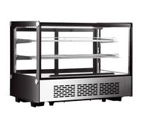 Hamoki Commercial Countertop Display Fridge 120 Ltr Square Glass 13A Plug-in iMT-120F