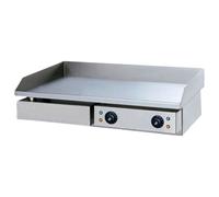 Hamoki Commercial Dual Zone Countertop Electric Griddle 730mm Wide 13A Plug-in