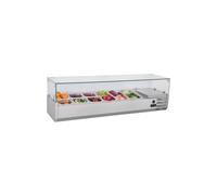 Hamoki Commercial Refrigerated Topping Unit 1600mm Wide 7 x 1/4 GN 13A Plug-in VRX1600/330