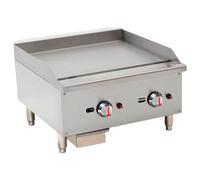 Hamoki EGG-24SX 2 Burner Countertop Gas Griddle 60000 BTU 600mm Wide