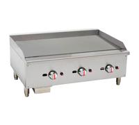 Hamoki EGG-36SX Heavy Duty 3 Burner Countertop Gas Griddle 90000 BTU 900mm Wide
