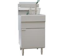 Hamoki Freestanding 5 Burner Natural Gas Single Tank Fryer with Twin Baskets - 37 Ltr