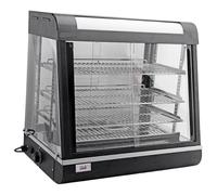 Hamoki Heated Food Display Cabinet - 110 Ltr 3 Shelves Front & Rear Access Plug In