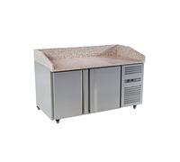 Hamoki PZ2600 2 Door Pizza Prep Counter Fridge 380 Ltr Granite Worktop