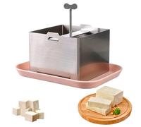 HAMON Stainless Steel Tofu Press Kit,10-30 minutes Tofu Pressing and Shaping Tofu Press,Stainless Steel Tofu Maker DIY Homemade Pressing Mold Kit with Drain Hole and Drip Tray Kitchen Accessory