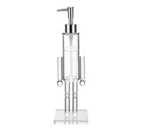 Hamosky Clear Nutcracker Soap Dispenser, 155.82ml Christmas Soap Dispenser for Sink, utcracker Christmas Decorations, Clear Acrylic, 30x9.5x9.5cm, Christmas Theme, Refillable Pump Bottle for Bathroom