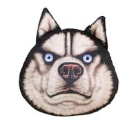 Hamosky Husky Dog Face Plush Pillow, 40cm Stuffed Animal Cushion, Stuffed Dog Shape Pillow, Funny Husky Head Cushion,Throw Pillow Cushion, Soft PP Cotton, Funny Expression Design, Home Decor (D)