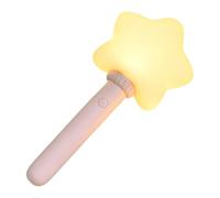 Hamosky Light Up Star Wand for Kids, Star Shape Rechargeable Pretend Play Sticks, Rechargeable LED Glow Stick with Adjustable Modes, USB Type-C Charging, 20.4x8.8cm, Party Concert Wedding Toy