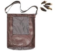 Hamosky Mesh Mushroom Foraging Bag, Picking Lightweight Mesh Pouch, Mushroom Bags, Polyester, 44 x 40 cm, Breathable with Adjustable Shoulder Strap, for Harvesting Fungi, Fruits and Outdoor Picking