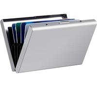 Hamosky RFID Credit Card Holder, Stainless Steel Wallet Case for Men and Women (Sliver)