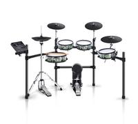 HAMPBACK ACE-530 Electric Drum Set with Double Layer Mesh Heads, Choke Cymbals, Standalone High Hat Stand, Authentic Drum Sound Restoration and