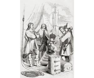 Hampden Cromwell and other Puritans stopped by royal proclamation when attempting to emigrate to the colonies in the 1634. John Hampden 1595 ÔøΩ 1643. English landowner and politician. Oliver Cromwell
