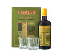 Hampden Estate 8 Year Old Pure Single Jamaican Rum, 70cl - Gift Pack with 2 Rocks Glasses