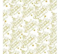 Hamper Cellophane Wrap and Bow 3m x 80cm Christmas gold script Hamper Cellophane Wrap/Florist Quality Script design cut off roll