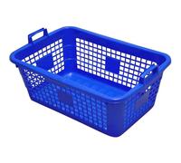 Hamper Square 45 L 62 CM Blue Household Carrying Basket Laundry Box Transport