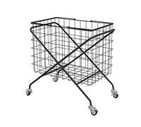 Hamper, Versatile Organizer Cart with Metal Frame and Removable Storage Basket, Bathroom Laundry Hamper for Laundry Room Bedroom(Black,75cm)