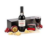 Hampers of Distinction Port And Cheese Hamper Basket