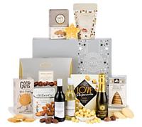Hampers of Distinction Silver Indulgence Hamper Basket
