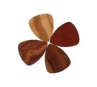 HAMPPLIES 1 Box Solid Wood Guitar Picks Boxed Smooth Folk Electric Plectrums Lightweight Wooden Stringed Instrument Picks for Guitar Players Bright Sound Portable Pack