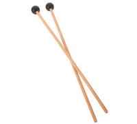 HAMPPLIES 1 pair Marimba Mallets with Ergonomic Handle Durable Rubber Head Drumsticks for Percussion Instruments for Xylophones Glockenspiels More Includes Storage Stand