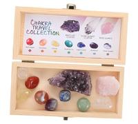 HAMPPLIES 1 Set Natural Crystal Mineral Specimens Box for Zen Meditation Chakra Healing Spiritual Feng Shui Home Decor Raw Stones for DIY and Educational Purposes