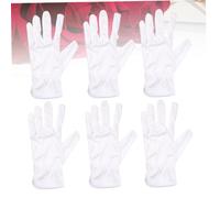 HAMPPLIES 10 Pair White Microfiber Gloves Protective Handwear Stretchy and Lightweight Work Gloves for Jewelry Inspection Gardening Cleaning Industrial and Construction Tasks One Fits
