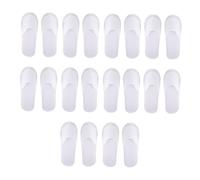 HAMPPLIES 10 Pairs Lightweight Disposable Hotel Slippers Soft Open-toe Guest Slippers for Indoor Home and Spa Use Comfortable and Portable for Travel and Bedroom