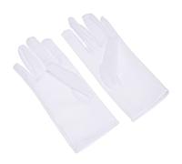 HAMPPLIES 10 Pairs White Elastic Spandex Etiquette Gloves Sunscreen Protection Lightweight Work Gloves for Women Gardening Cleaning Jewelry Inspection