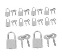 HAMPPLIES 10 Sets Mini Pirate Padlocks with Keys Small Vintage Metal Locks for Jewelry Boxes Treasure Chests Suitcases Backpacks Luggage Compact Travel Security Accessories